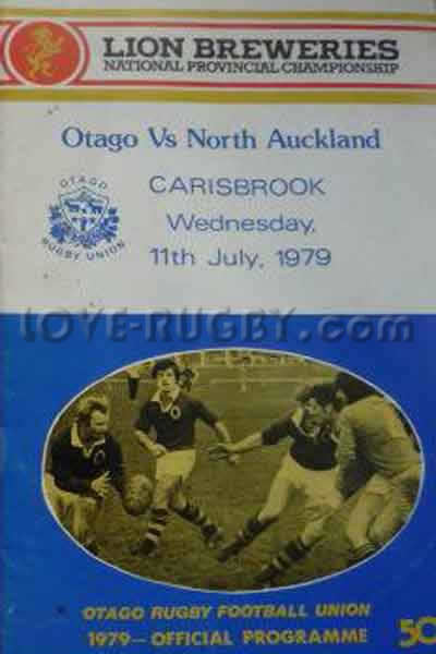 1979 Otago v North Auckland  Rugby Programme